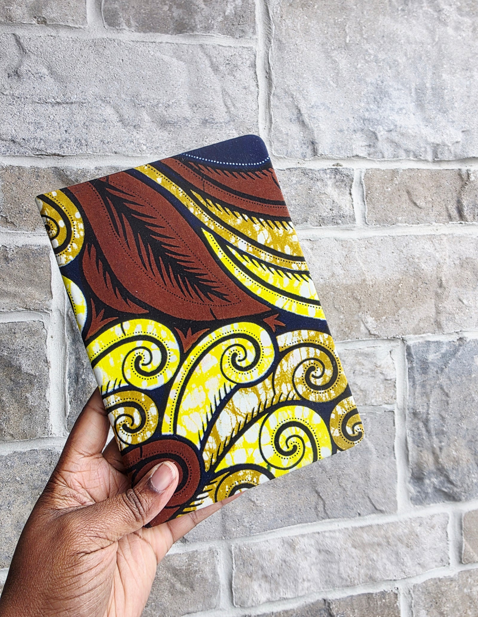 African Fabric Lined Notebook