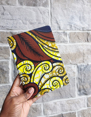 African Fabric Lined Notebook