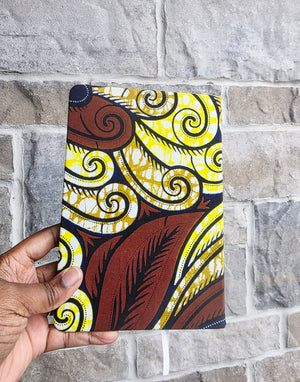 African Fabric Lined Notebook