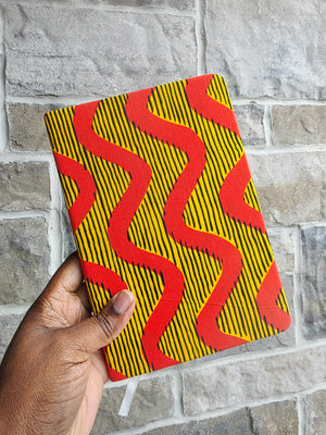 African Fabric Lined Notebook