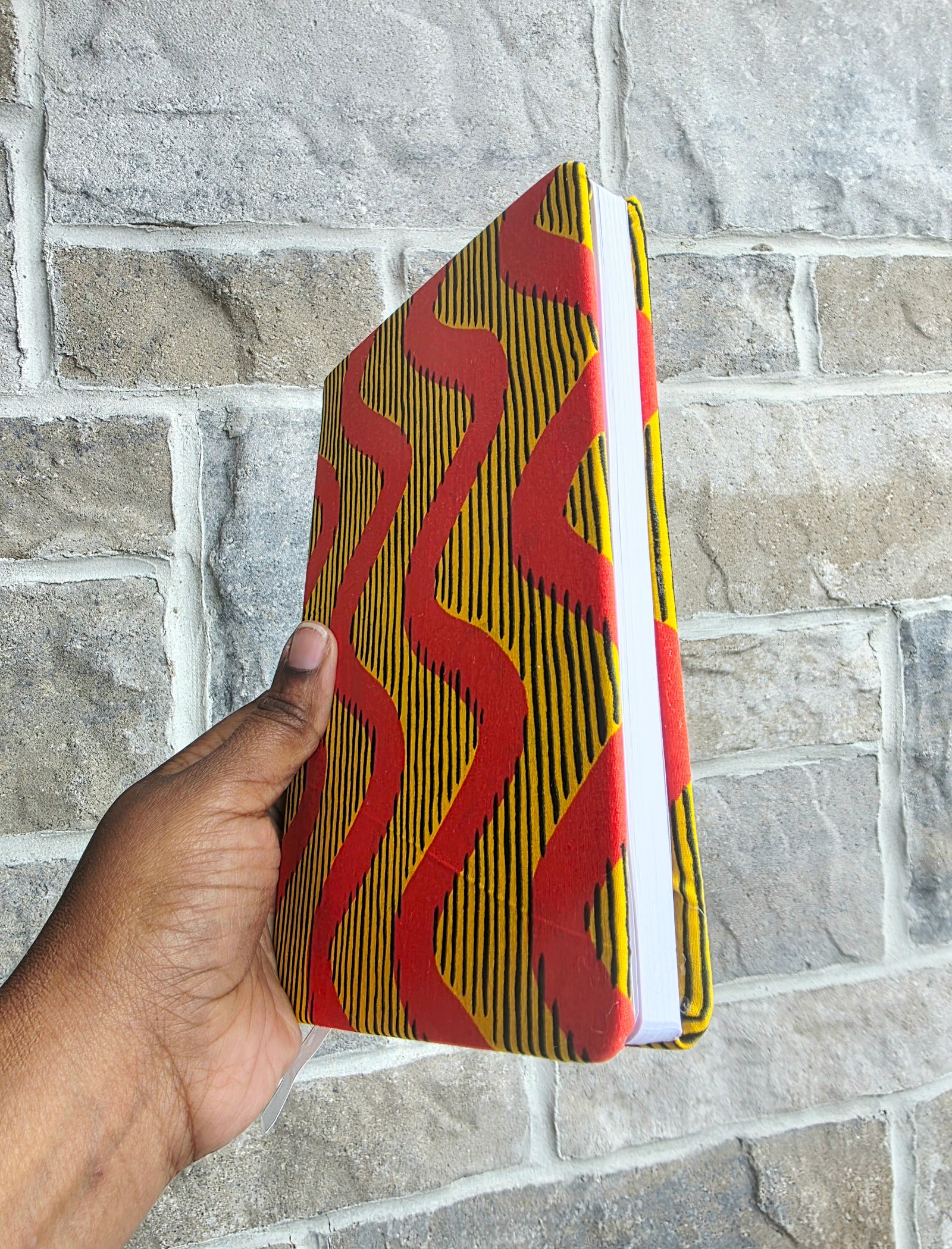 African Fabric Lined Notebook
