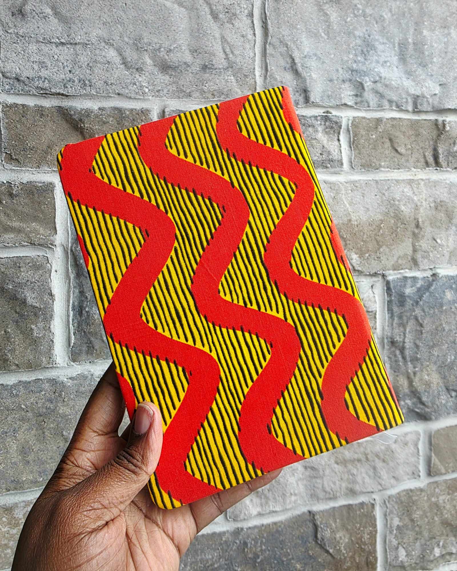 African Fabric Lined Notebook