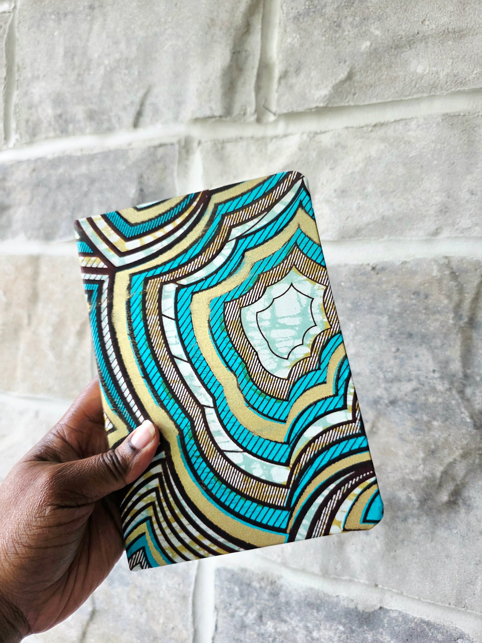 African Fabric Lined Notebook