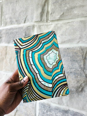 African Fabric Lined Notebook