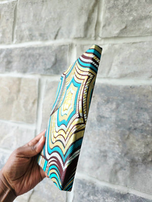 African Fabric Lined Notebook
