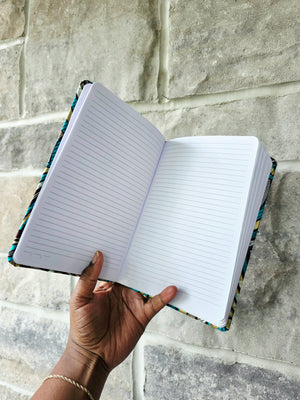 African Fabric Lined Notebook