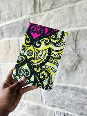 African Fabric Lined Notebook