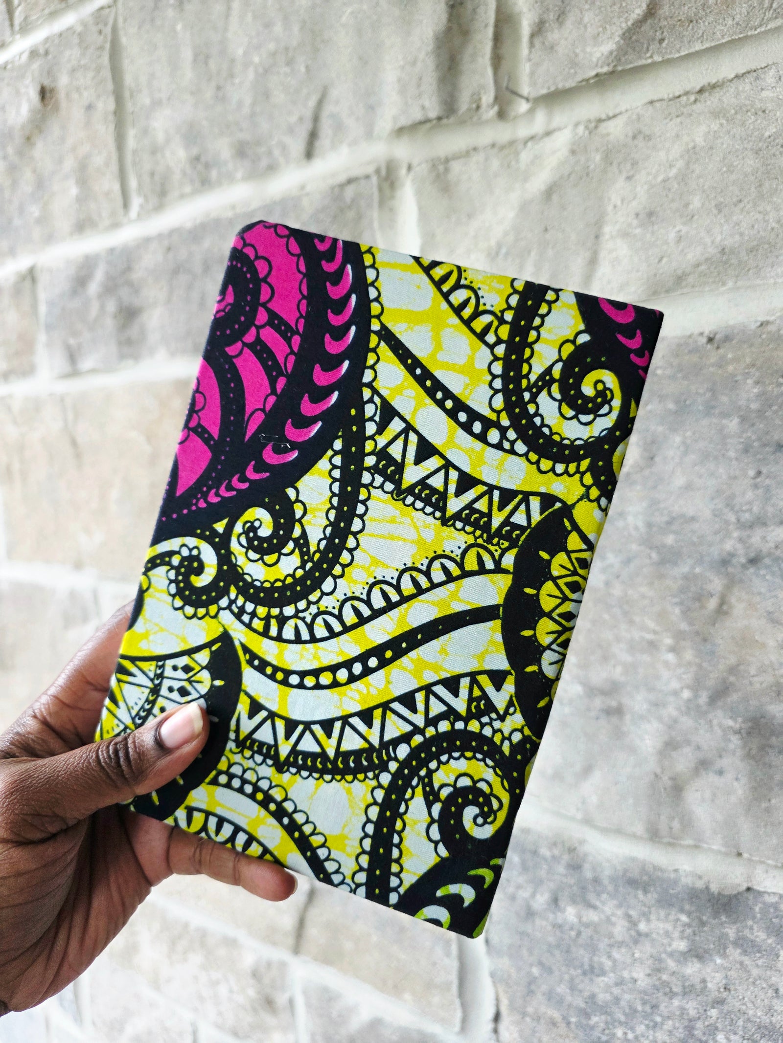 African Fabric Lined Notebook