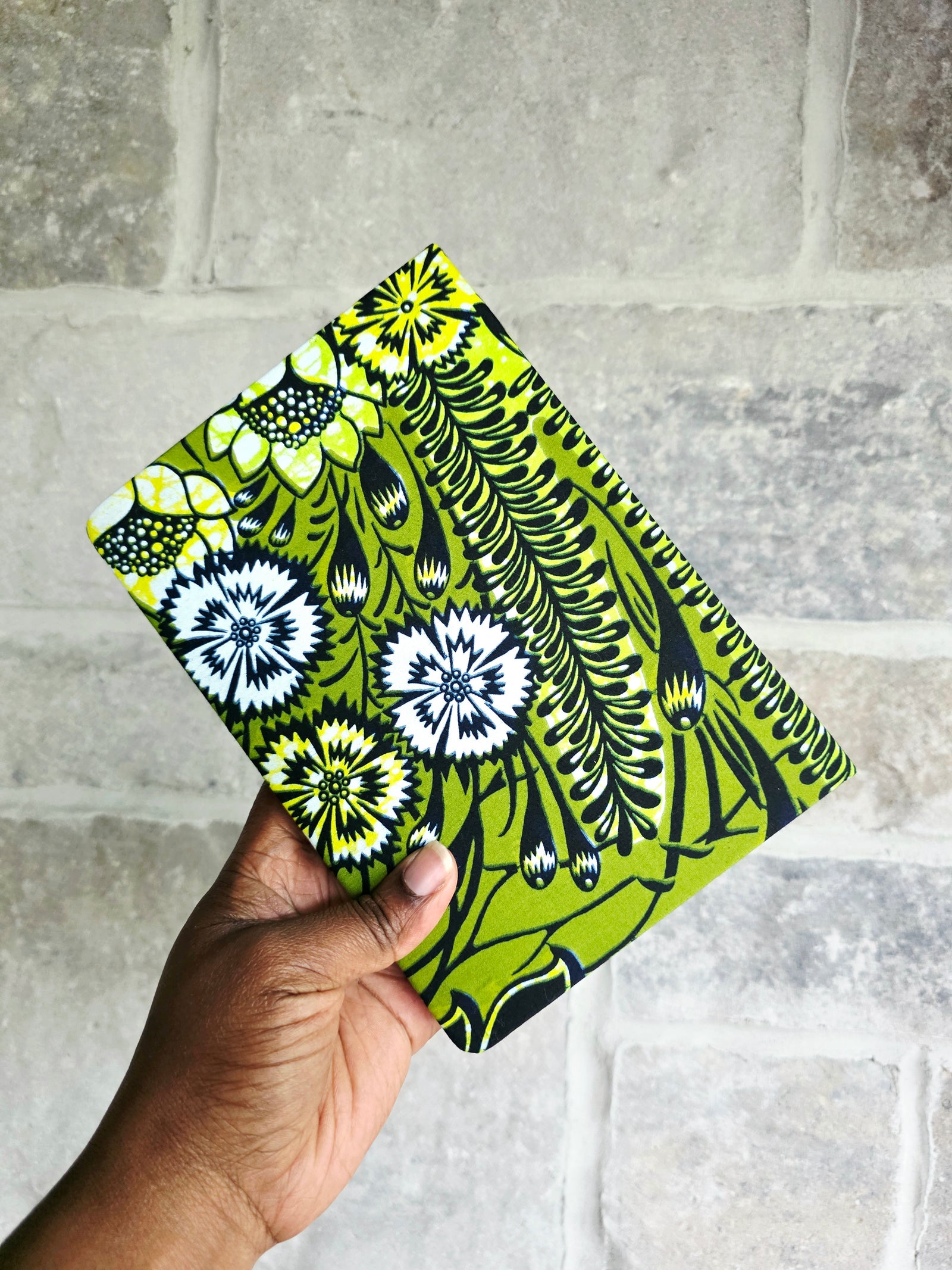 African Fabric Lined Notebook
