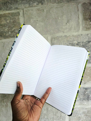 African Fabric Lined Notebook
