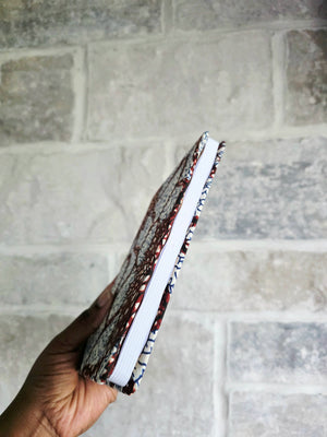 African Fabric Lined Notebook