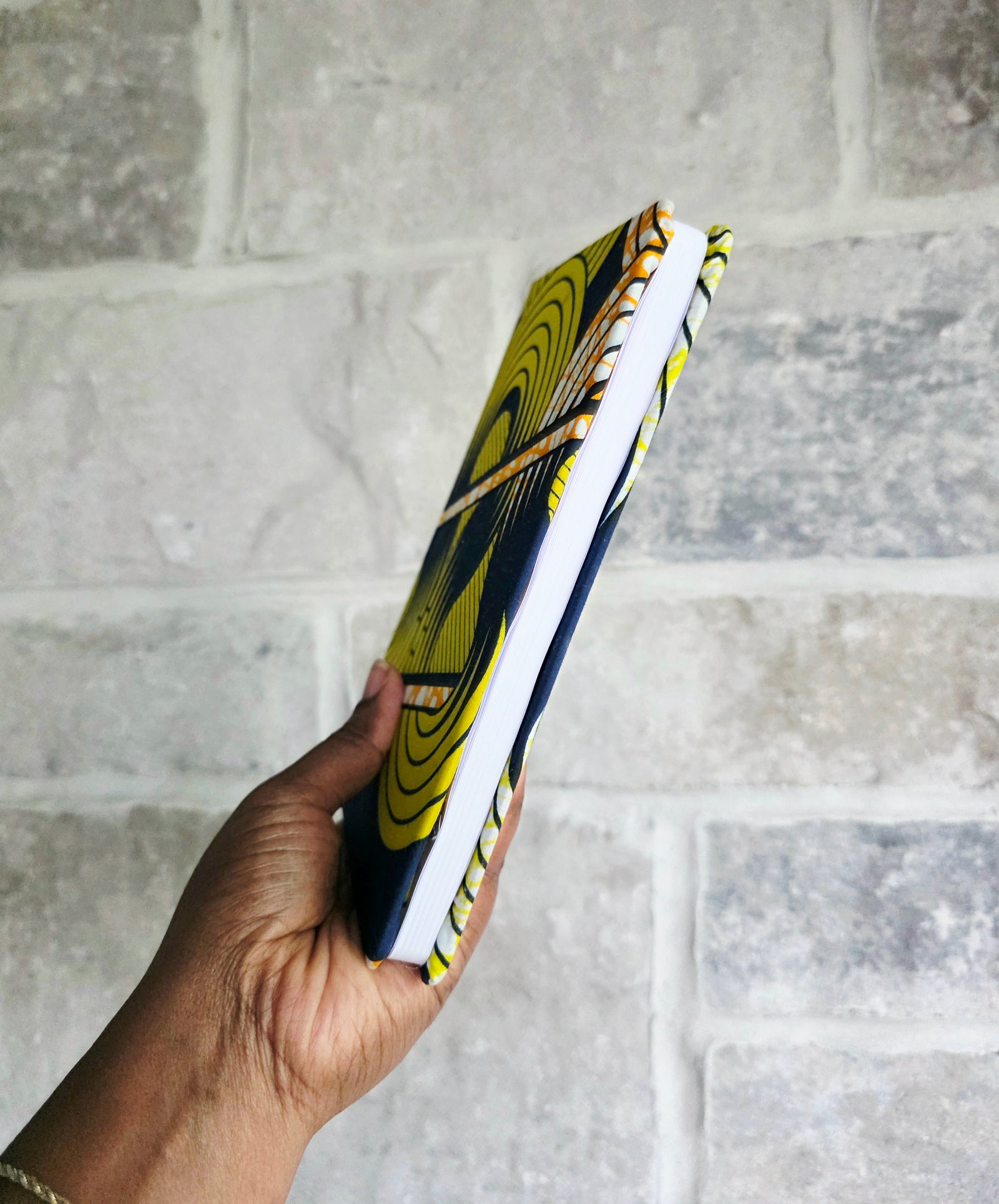 African Fabric Lined Notebook