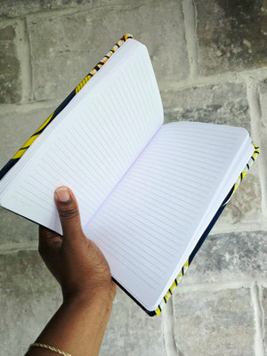 African Fabric Lined Notebook