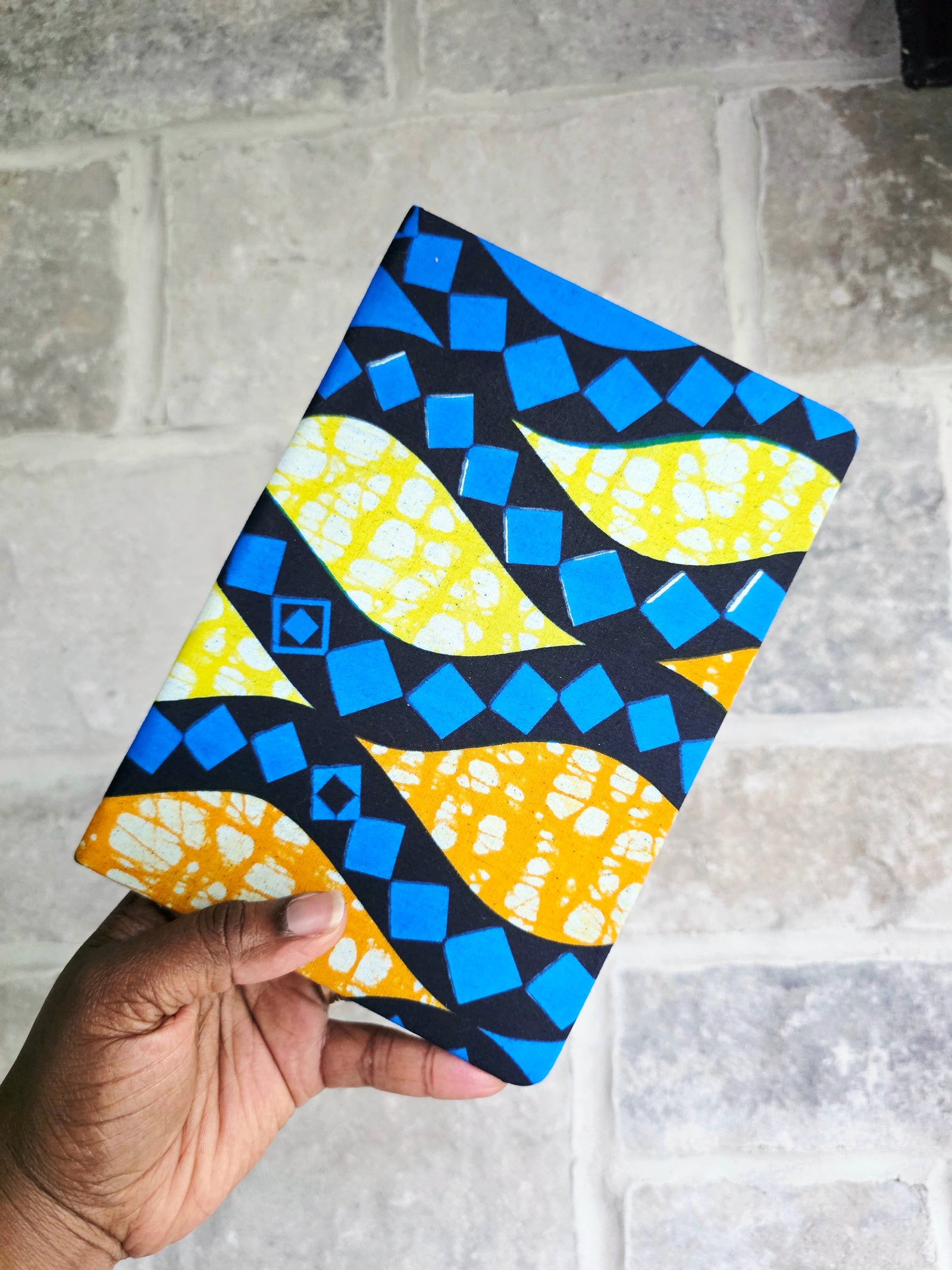 African Fabric Lined Notebook
