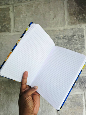 African Fabric Lined Notebook