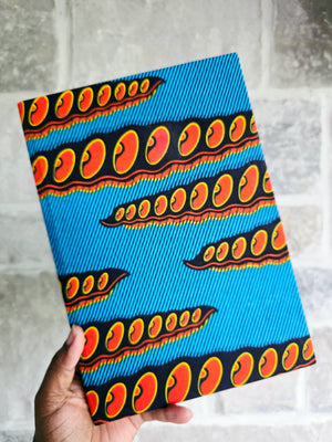 Large African Fabric Lined Notebook