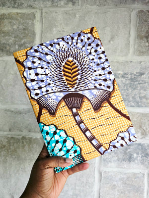 Large African Fabric Lined Notebook