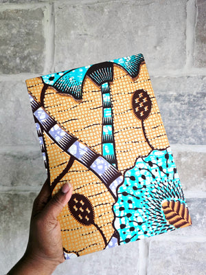 Large African Fabric Lined Notebook