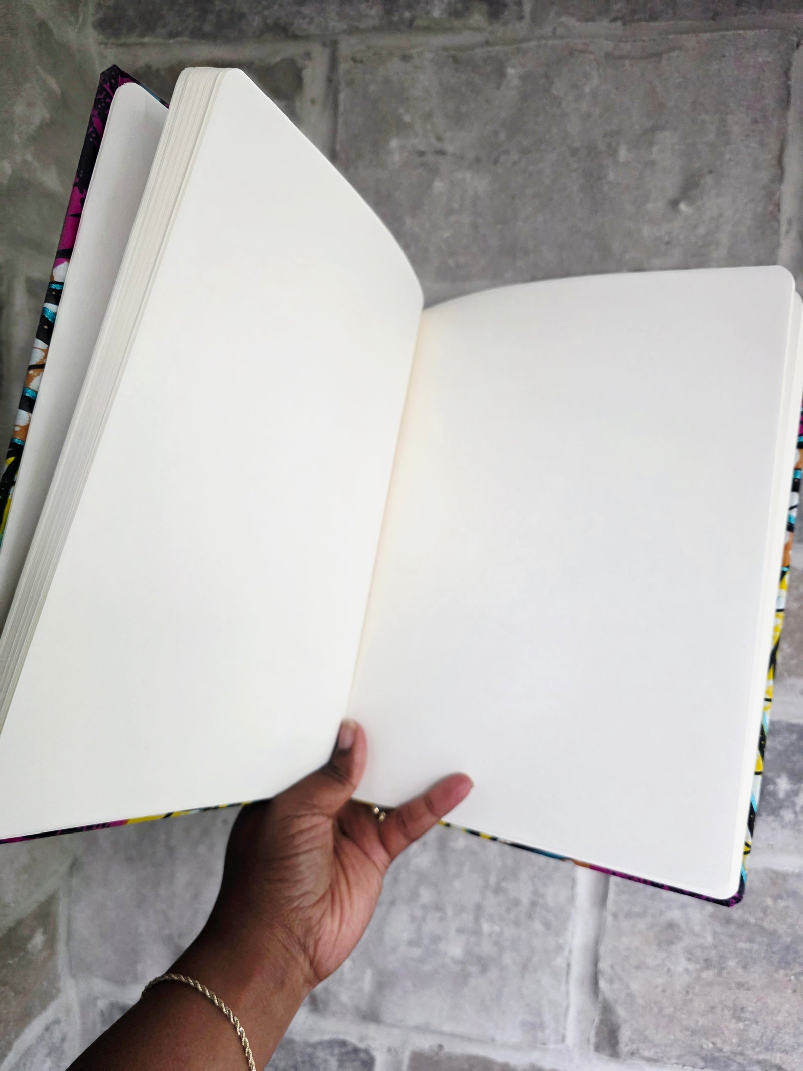 Large African Fabric Sketch Notebook