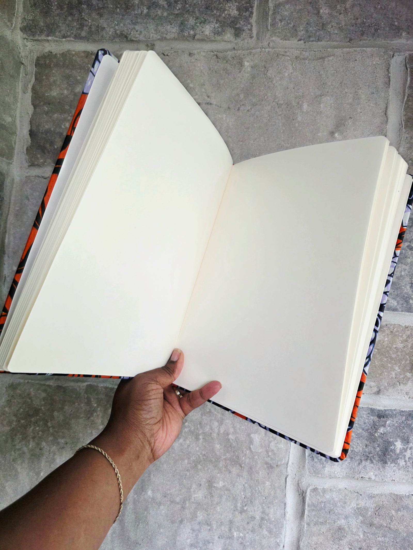 Large African Fabric Sketch Notebook