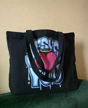 Jesus Loves You Large Tote with Zipper