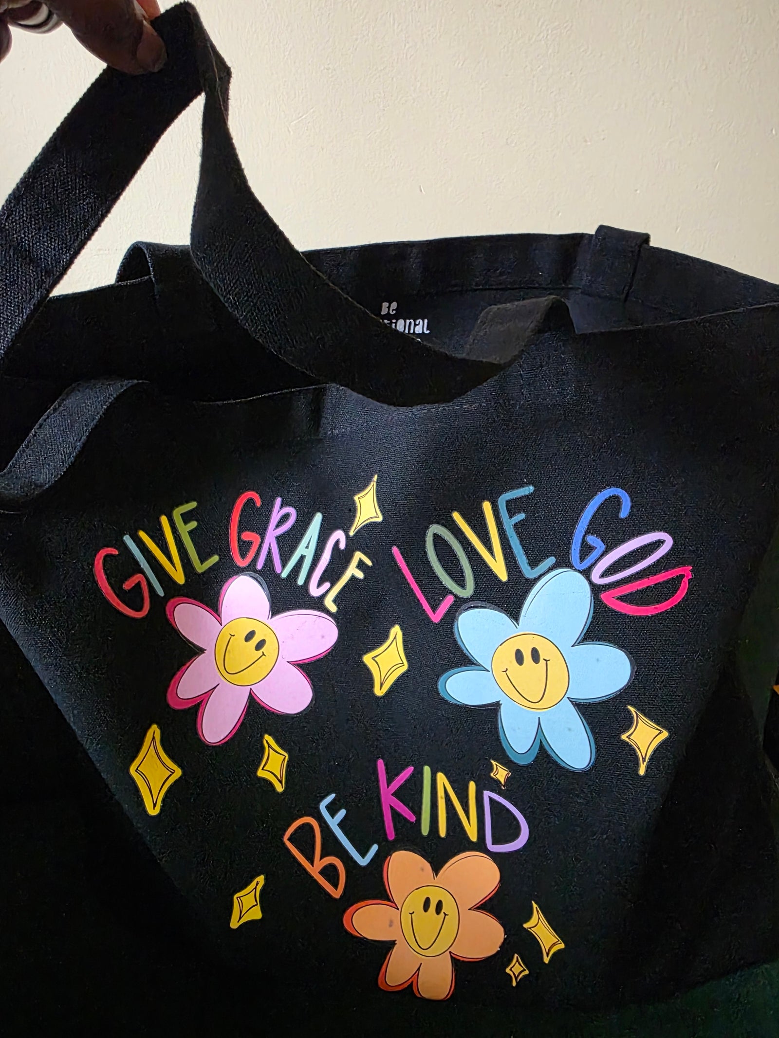 Give Grace Love God Be Kind Large Tote