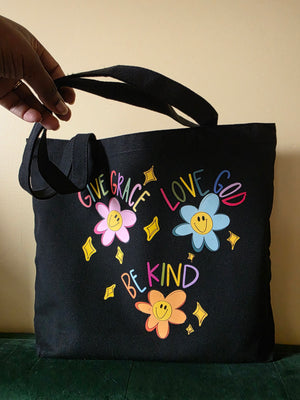 Give Grace Love God Be Kind Large Tote
