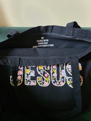 Jesus Large Tote with Zipper