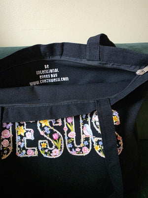 Jesus Large Tote with Zipper