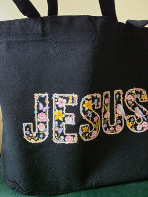 Jesus Large Tote with Zipper
