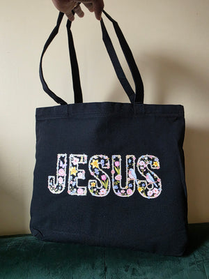 Jesus Large Tote with Zipper