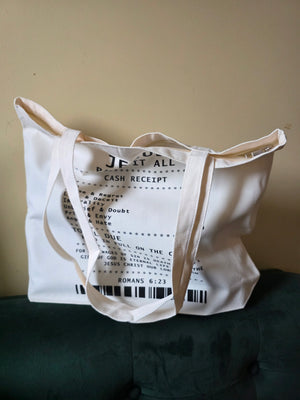 Jesus Paid It All Large Tote with Zipper