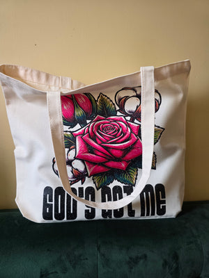God's Got Me Large Tote