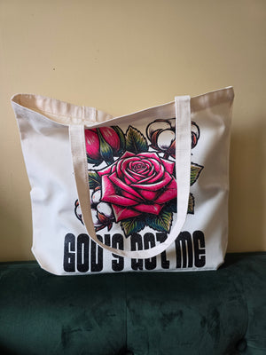 God's Got Me Large Tote