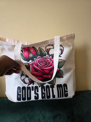 God's Got Me Large Tote
