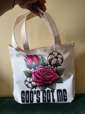 God's Got Me Large Tote