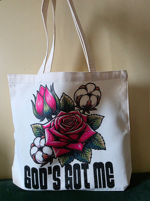 God's Got Me Large Tote