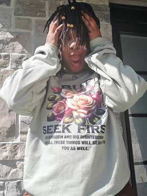 But Seek First His Kingdom Sweater