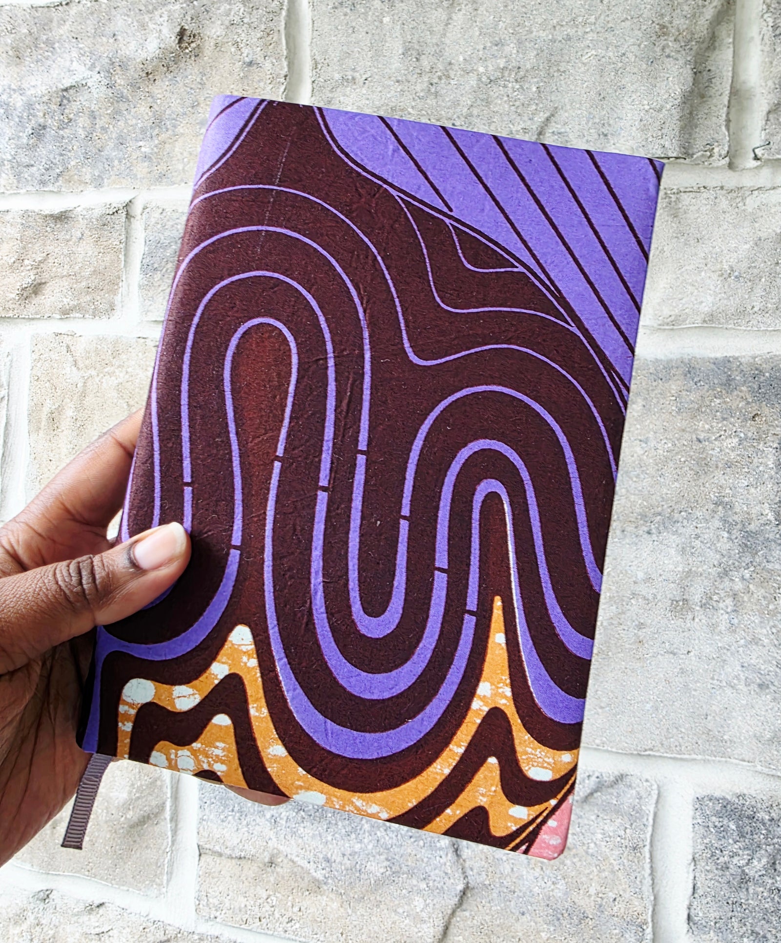 African Fabric Lined Notebook