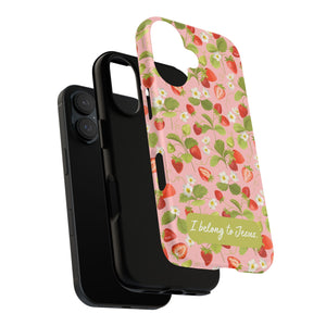 "I Belong to Jesus" Strawberry Tough Phone Case – For Samsung, Iphone and Google Pixel