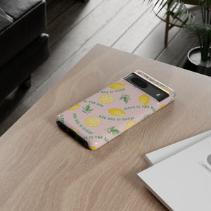 "Jesus Is The Key" Lemon Tough Phone Case – For Samsung, iPhone, & Pixel