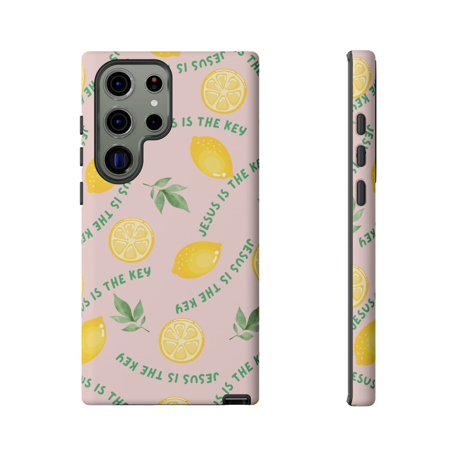 "Jesus Is The Key" Lemon Tough Phone Case – For Samsung, iPhone, & Pixel