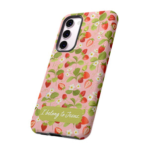 "I Belong to Jesus" Strawberry Tough Phone Case – For Samsung, Iphone and Google Pixel