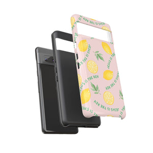 "Jesus Is The Key" Lemon Tough Phone Case – For Samsung, iPhone, & Pixel