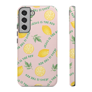 "Jesus Is The Key" Lemon Tough Phone Case – For Samsung, iPhone, & Pixel