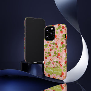 "I Belong to Jesus" Strawberry Tough Phone Case – For Samsung, Iphone and Google Pixel
