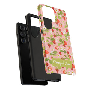 "I Belong to Jesus" Strawberry Tough Phone Case – For Samsung, Iphone and Google Pixel