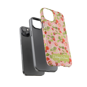 "I Belong to Jesus" Strawberry Tough Phone Case – For Samsung, Iphone and Google Pixel