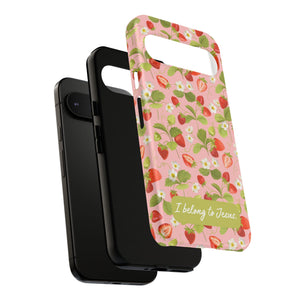 "I Belong to Jesus" Strawberry Tough Phone Case – For Samsung, Iphone and Google Pixel