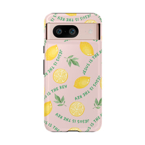 "Jesus Is The Key" Lemon Tough Phone Case – For Samsung, iPhone, & Pixel